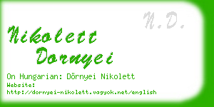 nikolett dornyei business card
